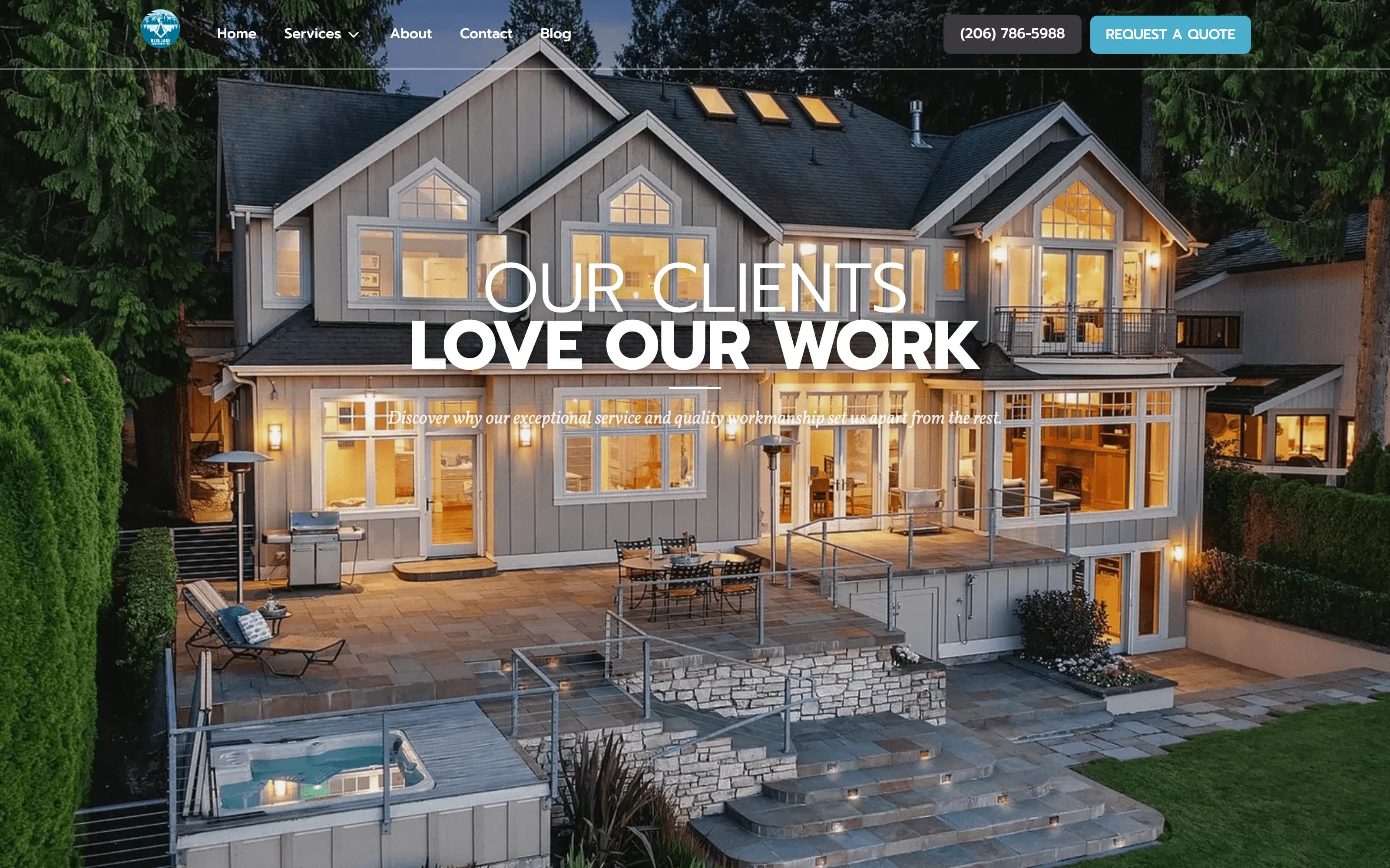 Blue Lake Construction — website by Nightwork Studio
